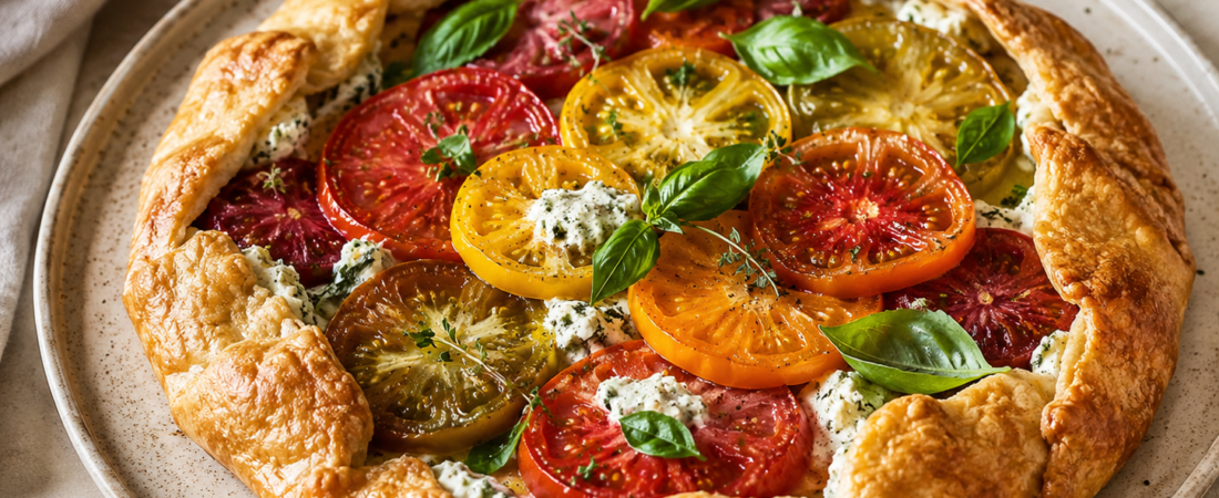 Heirloom Tomato Galette with Basil Ricotta