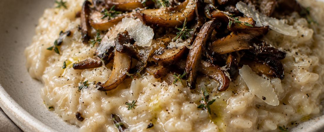 Wild Mushroom Risotto with Thyme & Parmesan